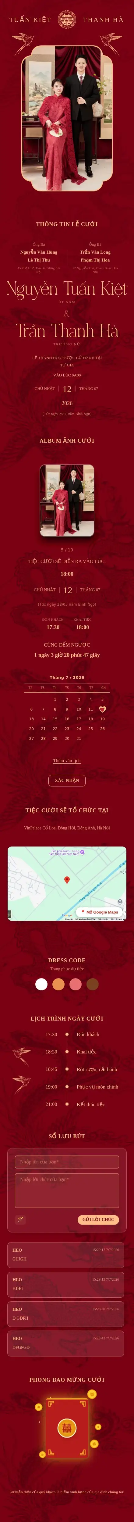 Long Phụng V3 - Đỏ thẫm sang trọng